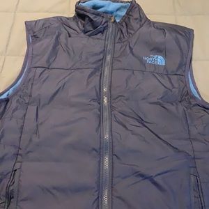 Large Blue Reversible North Face Vest